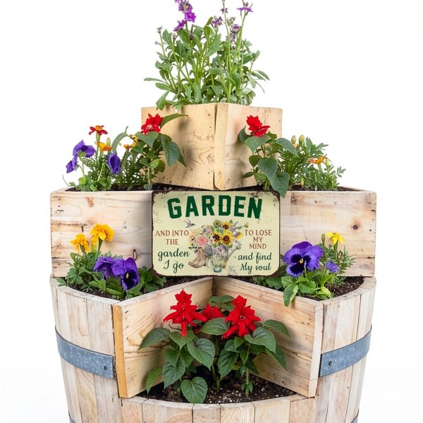 Ckdiluy Metal Garden Sign Vintage Style Gardening Decor-8