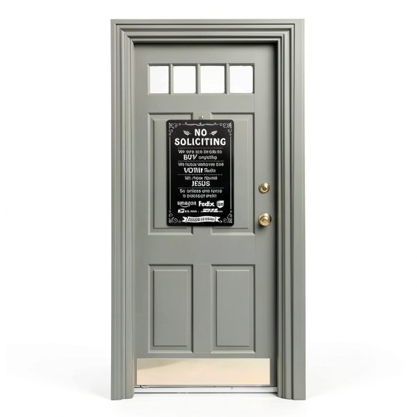 TPH No Soliciting Sign Humorous Metal Wall Mount Yard Decor-3