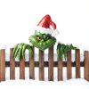 AMZFAVOR Christmas Fence Decorations Green Plastic Wall-4