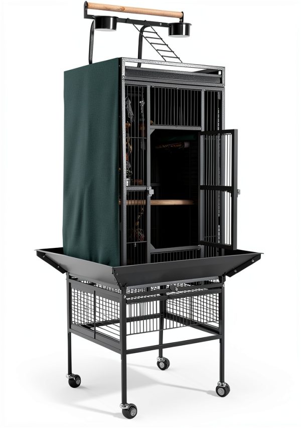 Colorday Birdcage Cover Large Cage Play Top Black Green-2