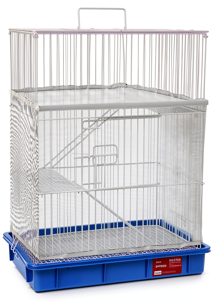 Sibba Bird Cage Seed Catcher installed on a parrot cage