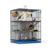 Bird Cage Seed Catcher Black Nylon Dustproof Josojoou-3