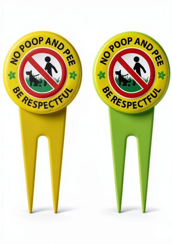 Bapikue Yard Sign No Dog Poop Durable Aluminum Green-5