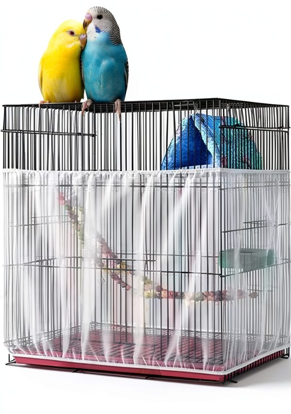 Bird Cage Seed Catcher UlifeBetter Nylon Mesh Adjustable-7