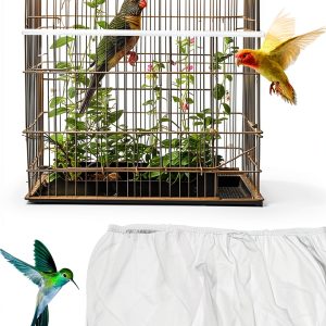 Aiyorse Bird Cage Cover Nylon Blackout Seed Catcher-0