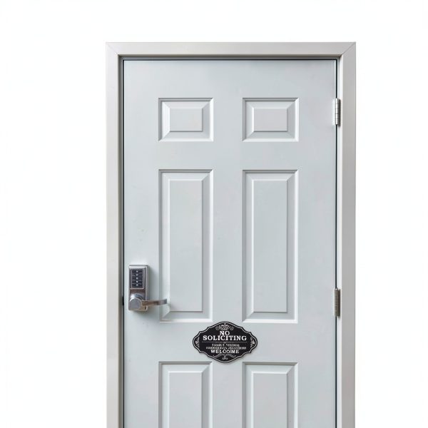 Maoerzai Art No Soliciting Sign Acrylic Door Mount Modern-1