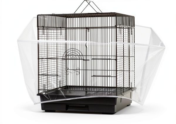 Sibba Bird Cage Seed Catcher Nylon Mesh Cover Indoor-4