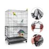 BOHUIZ Bird Cage Cover Adjustable Breathable Mesh Seed-2