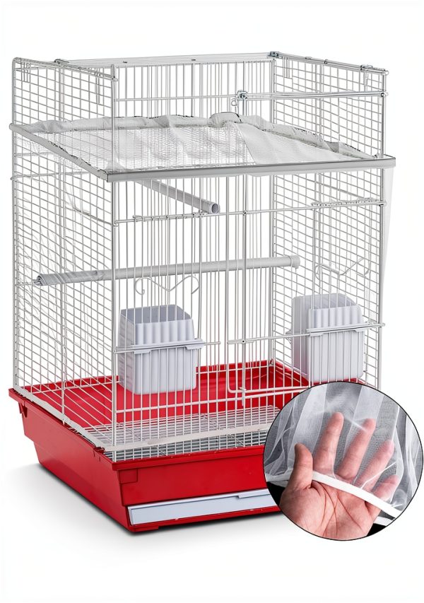 Sibba Bird Cage Seed Catcher Nylon Mesh Cover Indoor-6