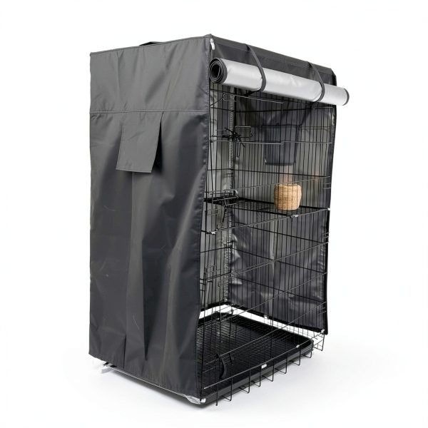 DUSTYPROTE Bird Cage Cover Black Breathable Oxford Fabric-6