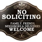 Maoerzai Art No Soliciting Sign Acrylic Door Mount Modern-0