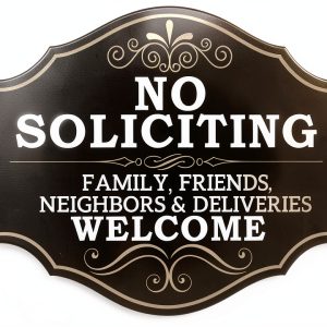 Maoerzai Art No Soliciting Sign Acrylic Door Mount Modern-0