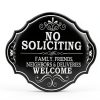 Maoerzai Art No Soliciting Sign Acrylic Door Mount Modern-5