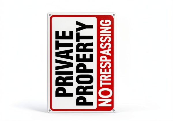 Lykjdnz No Trespassing Sign Aluminum Reflective Yard-1