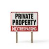 Lykjdnz No Trespassing Sign Aluminum Reflective Yard-5