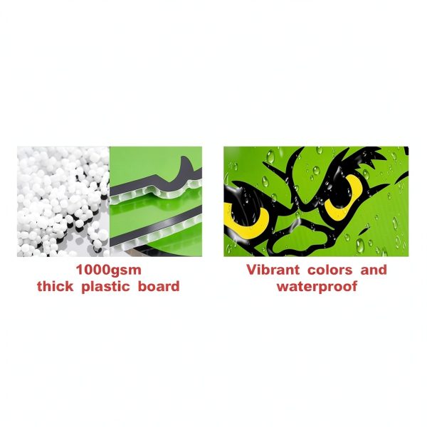 AMZFAVOR Christmas Fence Decorations Green Plastic Wall-3