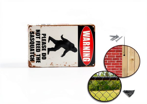 Sasquatch Metal Sign Wall Mount Vintage Style Yard Decor-6