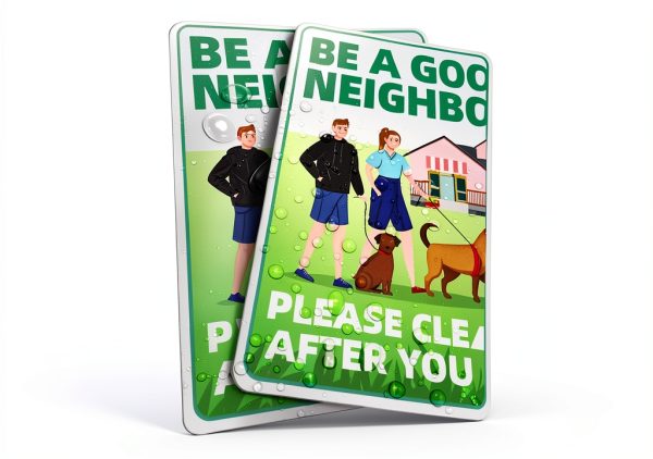 Philoch Dog Sign Waterproof Yard Reminder Clean Up After Pet-3