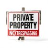 Lykjdnz No Trespassing Sign Aluminum Reflective Yard-6