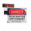 WXSW Dinosaur Warning Sign Aluminum Yard Decor Durable-4