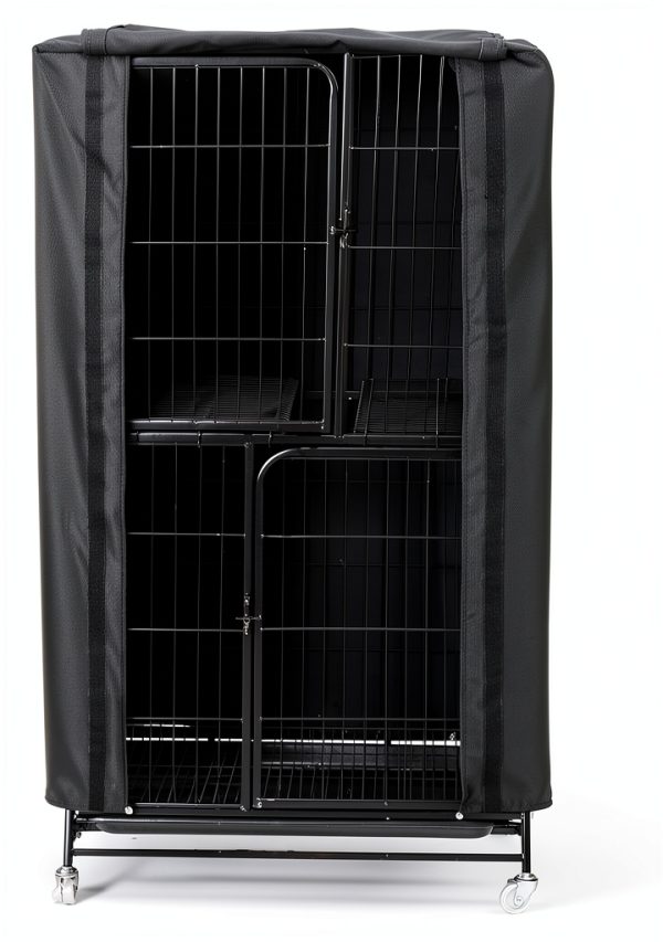 Perfitel Birdcage Cover Black Nylon Sunshade Embroidery-3