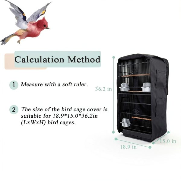 SYOOY Bird Cage Cover Durable Oxford Fabric Zipper Design-1