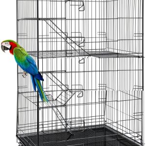 ISMARTEN Bird Cage Cover Feather Seed Catcher Nylon Mesh-0