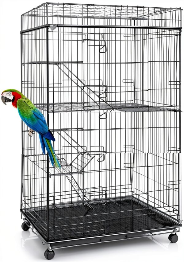 ISMARTEN Bird Cage Cover Feather Seed Catcher Nylon Mesh-0