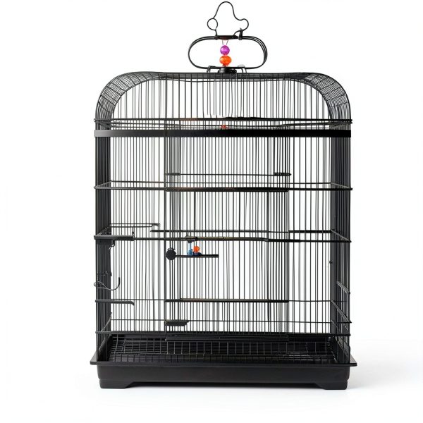 Bird Cage Seed Catcher Black Nylon Dustproof Josojoou-5