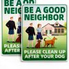 Philoch Dog Sign Waterproof Yard Reminder Clean Up After Pet-0