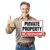 Lykjdnz No Trespassing Sign Aluminum Reflective Yard-4