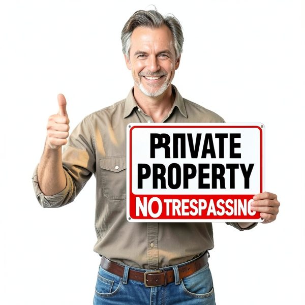 Lykjdnz No Trespassing Sign Aluminum Reflective Yard-4
