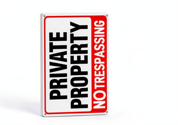 Lykjdnz No Trespassing Sign Aluminum Reflective Yard-3