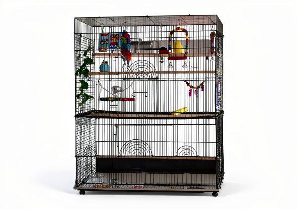 ISMARTEN Bird Cage Cover Seed Catcher Nylon Mesh Parakeet-4
