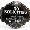 Maoerzai Art No Soliciting Sign Acrylic Door Mount Modern-3