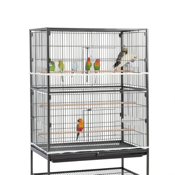 Sibba Bird Cage Seed Catcher Nylon Mesh Cover Indoor-3