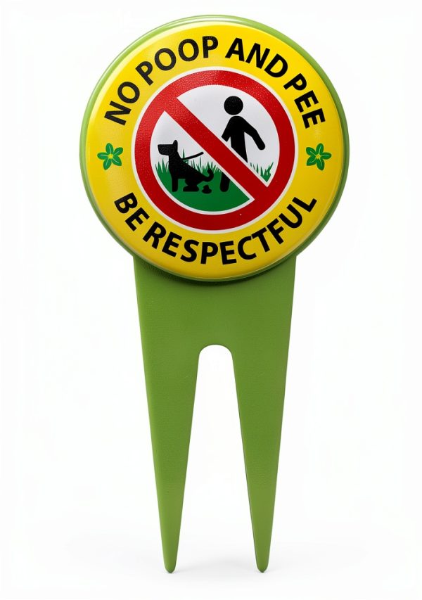 Bapikue Yard Sign No Dog Poop Durable Aluminum Green-1
