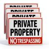 Lykjdnz No Trespassing Sign Aluminum Reflective Yard-0