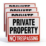 Lykjdnz No Trespassing Sign Aluminum Reflective Yard-0