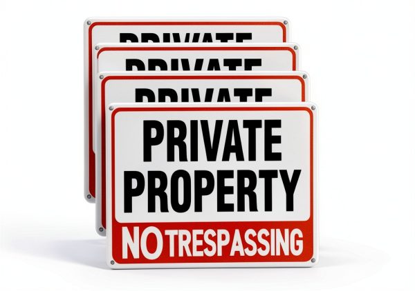 Lykjdnz No Trespassing Sign Aluminum Reflective Yard-0