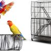 Nogeqi Bird Cage Cover Nylon Stretch Fit Seed Catcher-0