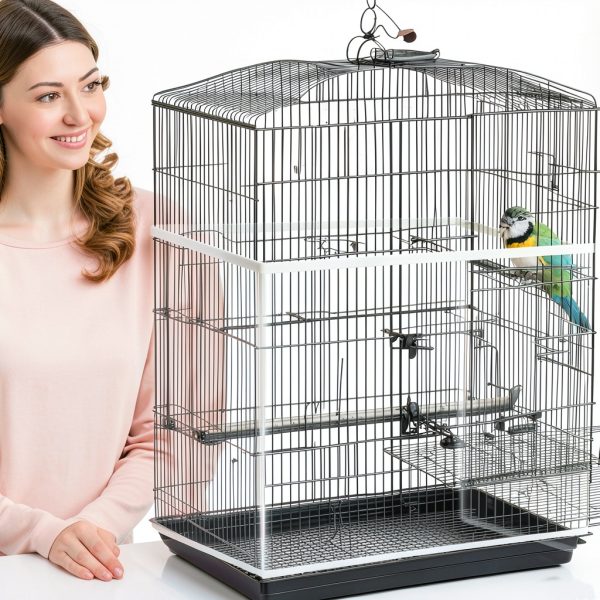 Aiyorse Bird Cage Cover Nylon Blackout Seed Catcher-4