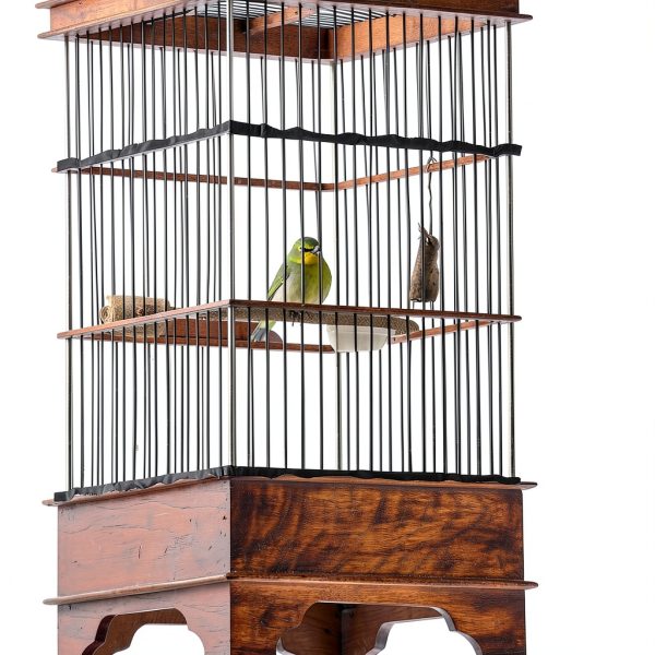 BOHUIZ Bird Cage Cover Adjustable Breathable Mesh Seed-6