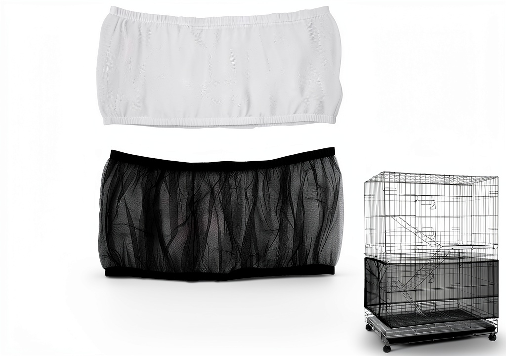 ISMARTEN bird cage cover installed on a parakeet cage