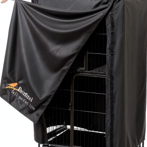 Perfitel Birdcage Cover Black Nylon Sunshade Embroidery-0