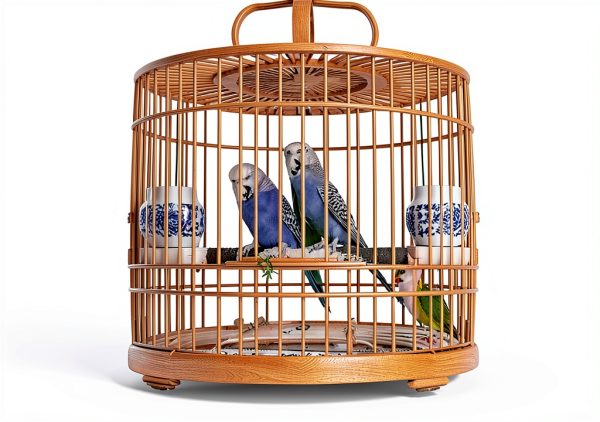 Bird Cage Seed Catcher Black Nylon Dustproof Josojoou-4