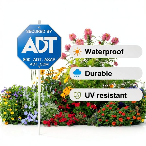 ADT Security Sign Aluminum Yard Stake Waterproof Durable-1