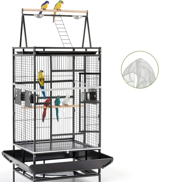 Aiyorse Bird Cage Cover Nylon Blackout Seed Catcher-6