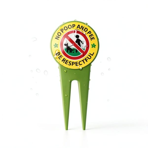 Bapikue Yard Sign No Dog Poop Durable Aluminum Green-4