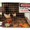 PTWXSW Chicken Warning Sign Wall Mount Rustic Metal Yard-5